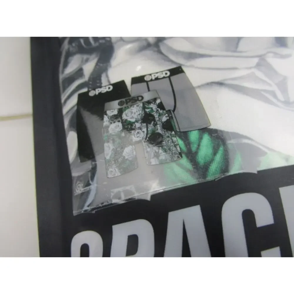 PSD Standard Core White Roses Print Men's Large (36-38)‎ Premium Boxer Briefs
